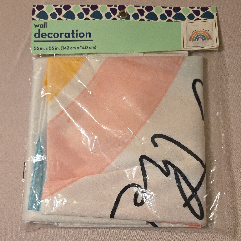 Colorful Wall Decoration Somewhere Over The Rainbow 56x55 Inches Brand New